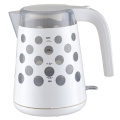 Chaleira de aço inoxidável de construção de parede dupla Caldeira de água quente 1.8L com filtro Tea Maker Chaleira elétrica preta